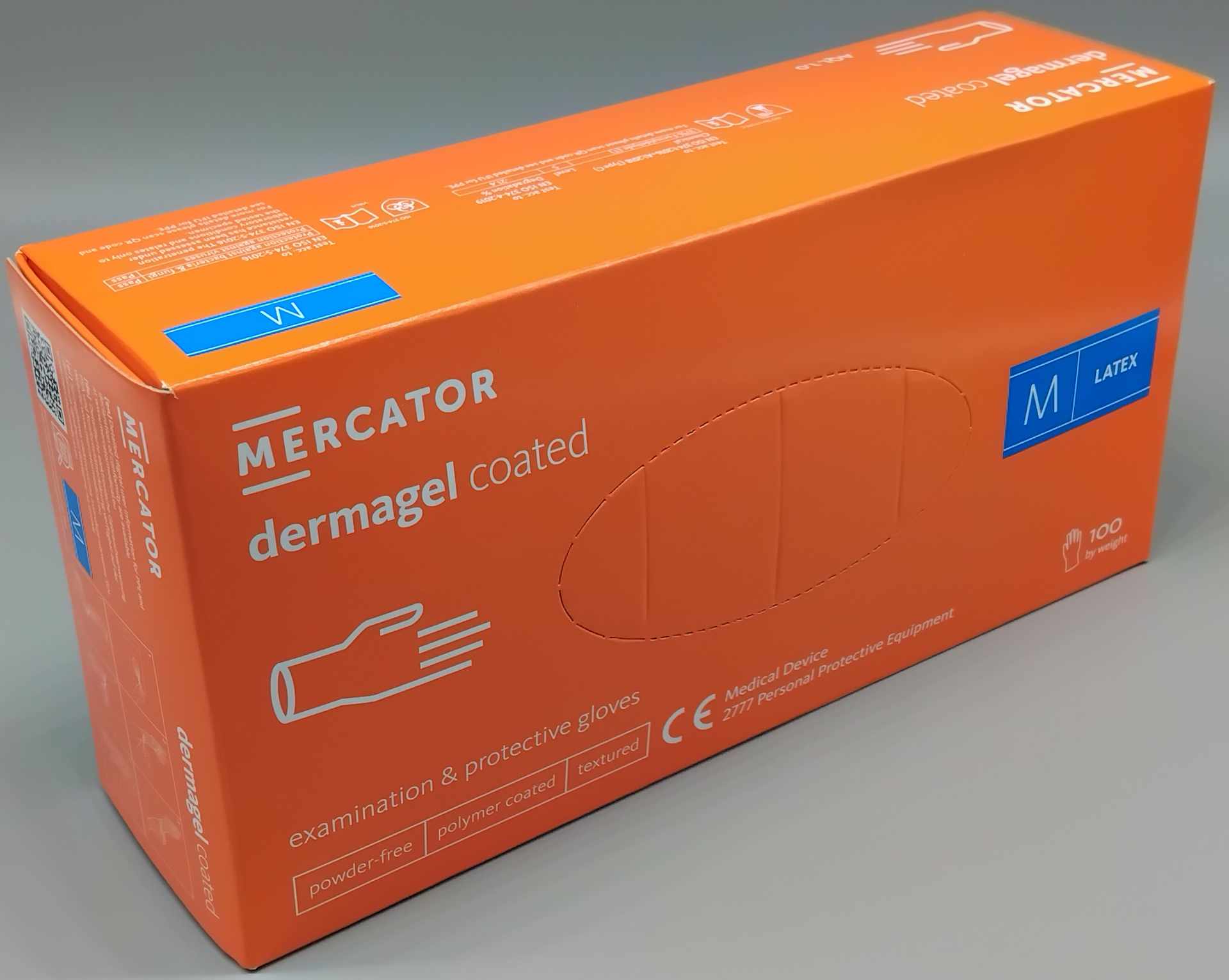 GUANTI IN LATTICE SENZA POLVERE DERMAGEL COATED