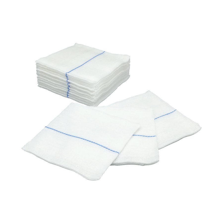 Compresse di garza cm 10x10 a 16 strati con filo radiopaco RX non sterili